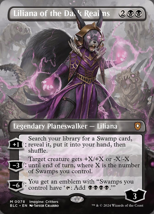 Liliana of the Dark Realms - Borderless (Foil)