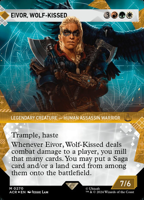 Eivor, Wolf-Kissed - Borderless - Legendary- Showcase- Textured (Foil)