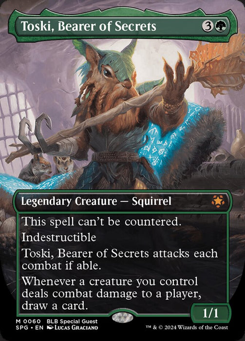 Toski, Bearer of Secrets - Borderless - Legendary (Foil)