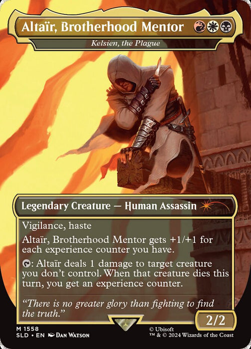 Altaïr, Brotherhood Mentor - Kelsien, the Plague - Borderless - Full Art - Legendary - Inverted