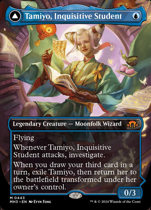 Tamiyo, Inquisitive Student // Tamiyo, Seasoned Scholar - Borderless (Foil)