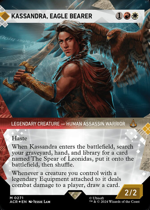 Kassandra, Eagle Bearer - Borderless - Legendary- Showcase- Textured (Foil)