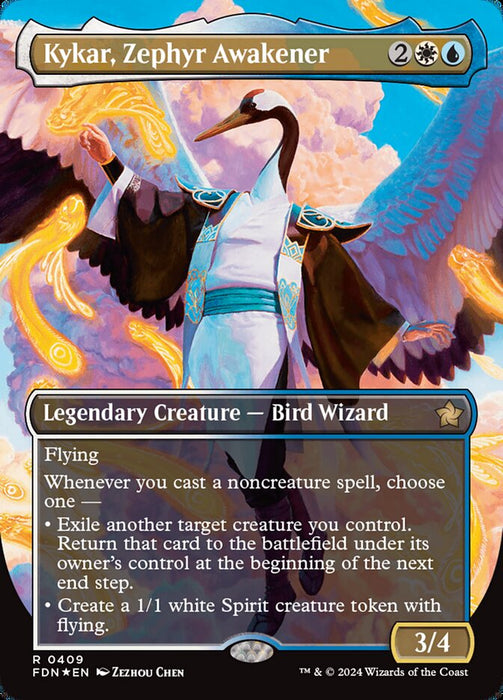 Kykar, Zephyr Awakener - Borderless - Legendary - Inverted (Foil)