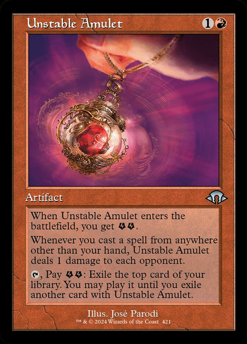 Unstable Amulet - Retro Frame (Foil)
