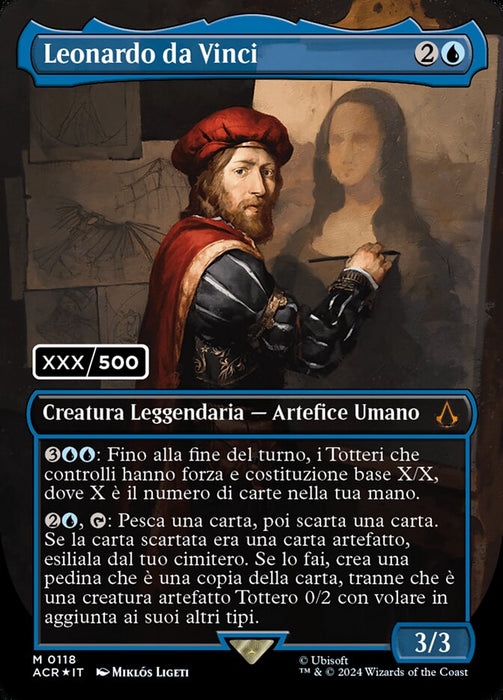 Leonardo da Vinci - Borderless - Legendary- Inverted (Foil)