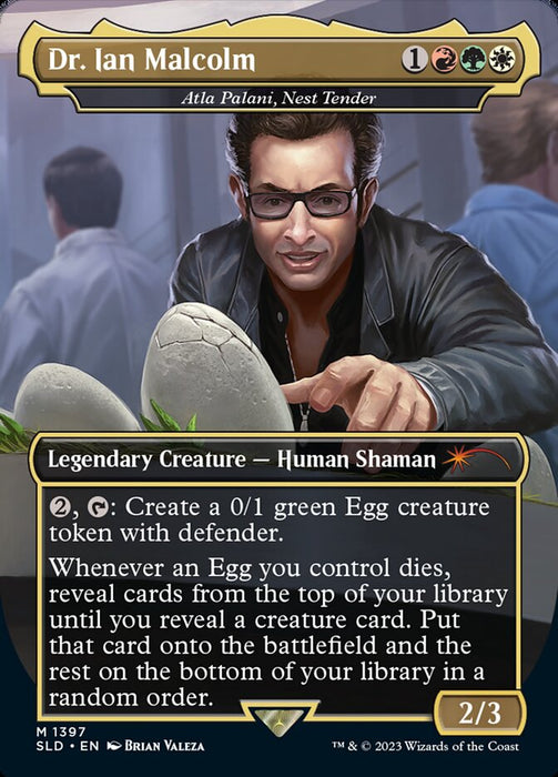 Dr. Ian Malcolm - Atla Palani, Nest Tender - Borderless - Legendary - Inverted