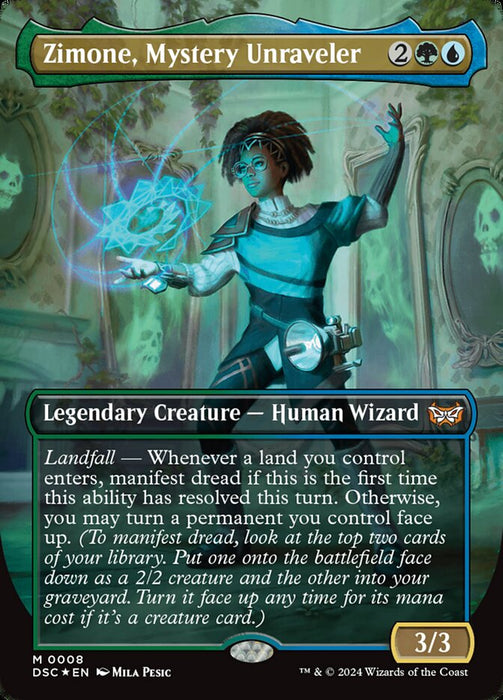 Zimone, Mystery Unraveler - Borderless - Legendary (Foil)