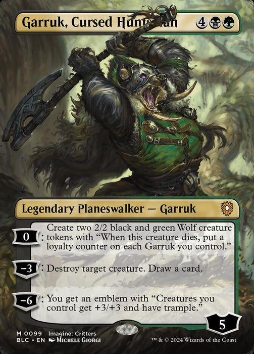 Garruk, Cursed Huntsman - Borderless (Foil)