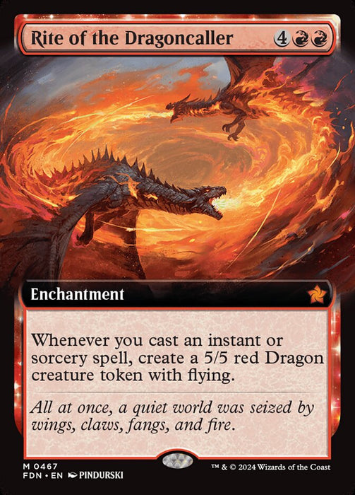 Rite of the Dragoncaller - Enchantment - Extended Art (Foil)