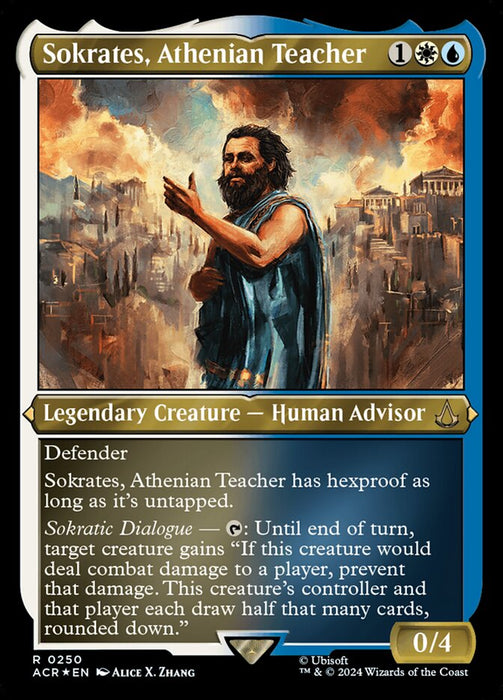 Sokrates, Athenian Teacher - Legendary- Inverted- Etched (Etched Foil)