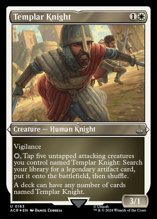 Templar Knight - Inverted- Etched (Etched Foil)