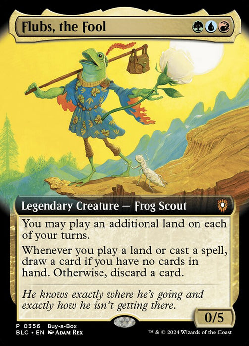 Flubs, the Fool - Legendary- Extended Art (Foil)