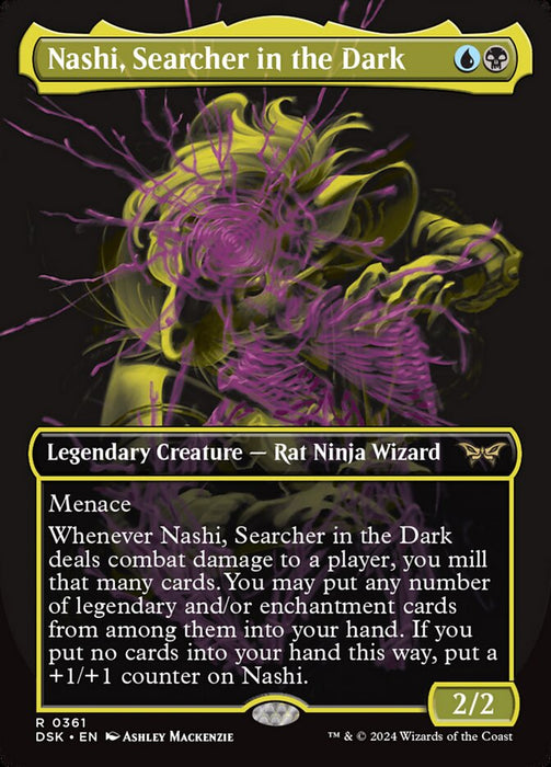 Nashi, Searcher in the Dark - Borderless - Full Art - Legendary - Inverted (Foil)