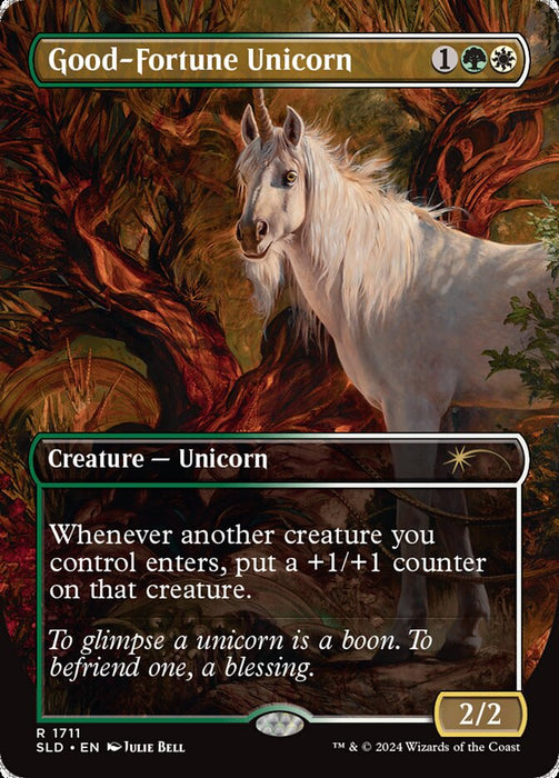 Good-Fortune Unicorn - Borderless - Full Art - Inverted