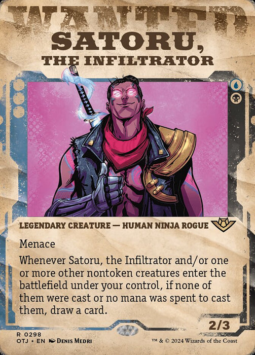 Satoru, the Infiltrator - Borderless - Showcase- Legendary