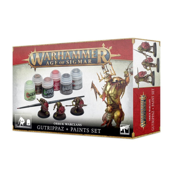 Warthammer Age of Sigmar Orruk Warclans Gutrippaz + Paint Set