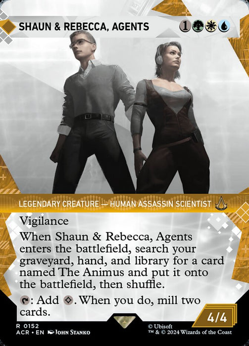 Shaun & Rebecca, Agents - Borderless - Showcase- Legendary (Foil)