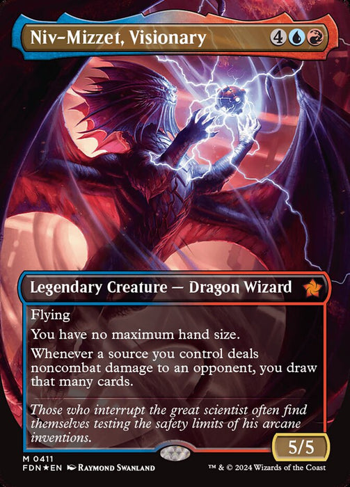 Niv-Mizzet, Visionary - Borderless - Legendary - Inverted (Foil)