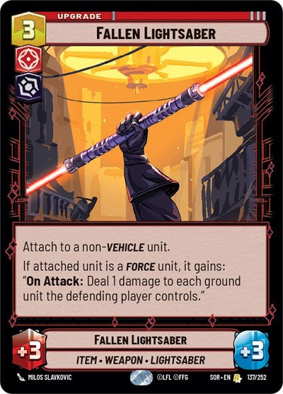 Fallen Lightsaber - Foil