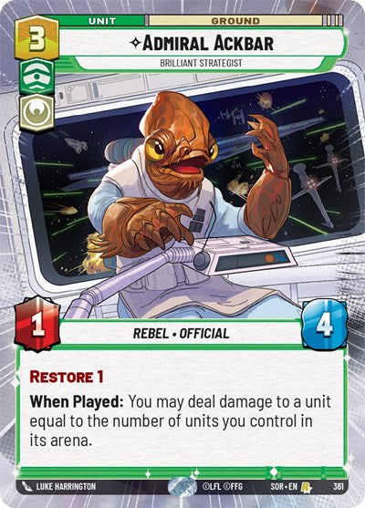 Admiral Ackbar - Brilliant Strategist (Hyperspace) - Foil