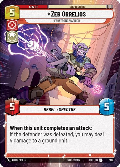 Zeb Orrelios - Headstrong Warrior (Hyperspace) - Foil