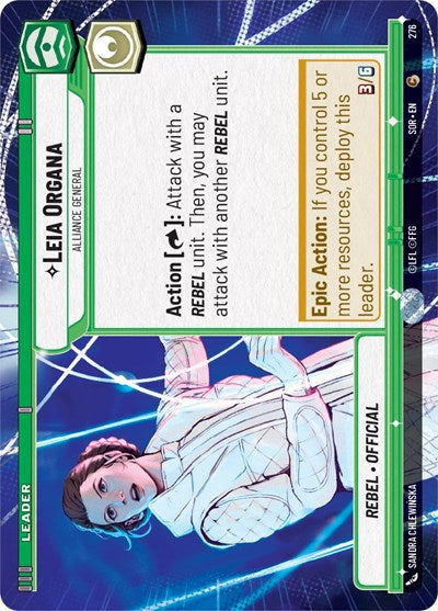 Leia Organa - Alliance General - Hyperspace - Foil