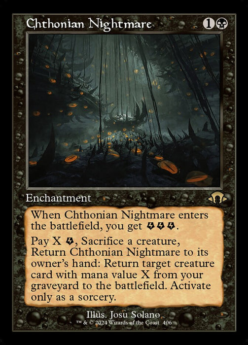 Chthonian Nightmare - Retro Frame (Foil)