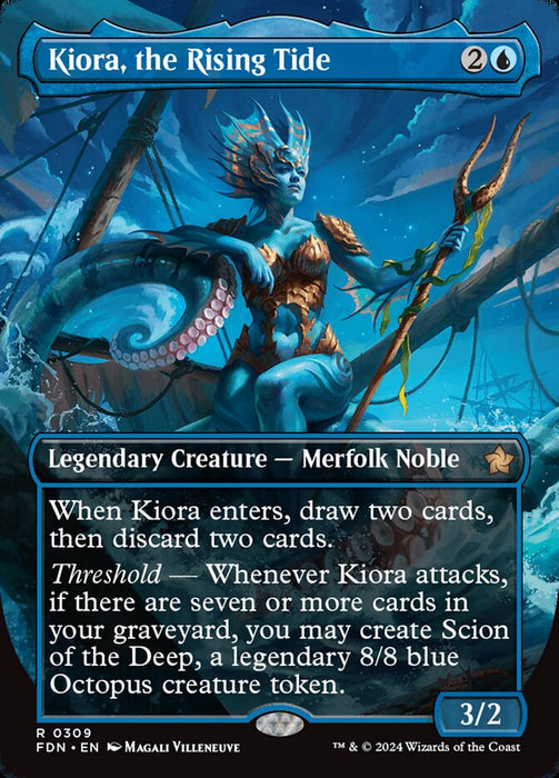 Kiora, the Rising Tide - Borderless - Legendary - Inverted