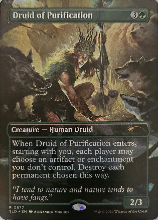 Druid of Purification - Borderless - Inverted (Foil)