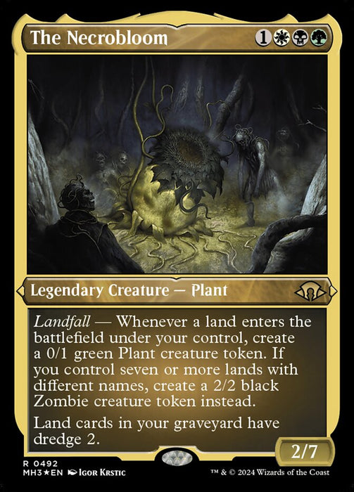 The Necrobloom - Legendary- Inverted- Etched (Etched Foil)