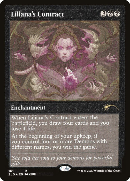 Liliana's Contract - Inverted - Etched - Etched (Etched Foil)