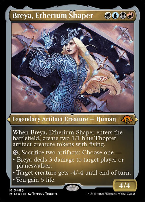 Breya, Etherium Shaper - Legendary- Inverted- Etched (Etched Foil)