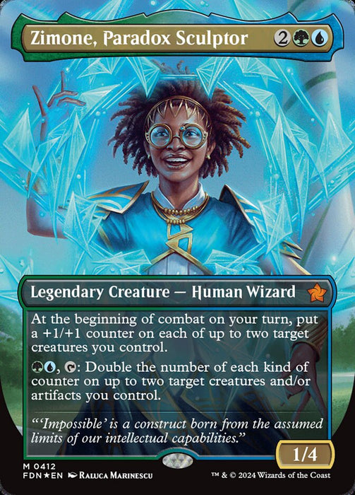 Zimone, Paradox Sculptor - Borderless - Legendary - Inverted (Foil)