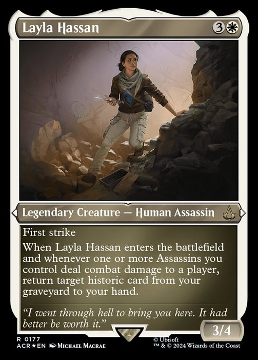 Layla Hassan - Legendary- Inverted- Etched (Etched Foil)