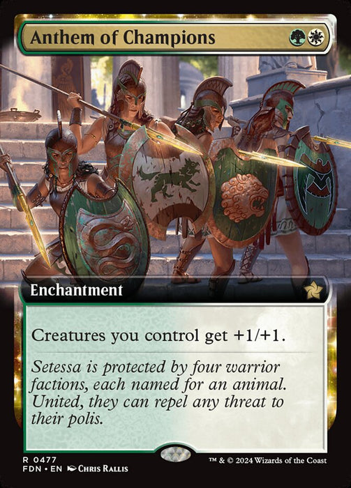 Anthem of Champions - Enchantment - Extended Art (Foil)