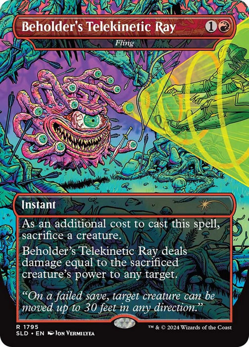 Beholder's Telekinetic Ray - Fling - Borderless (Foil)