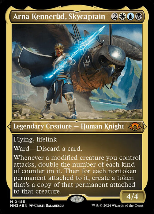 Arna Kennerüd, Skycaptain - Legendary- Inverted- Etched (Etched Foil)