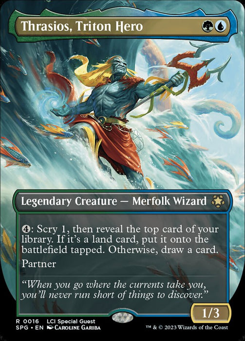 Thrasios, Triton Hero - Borderless - Full Art - Legendary - Inverted