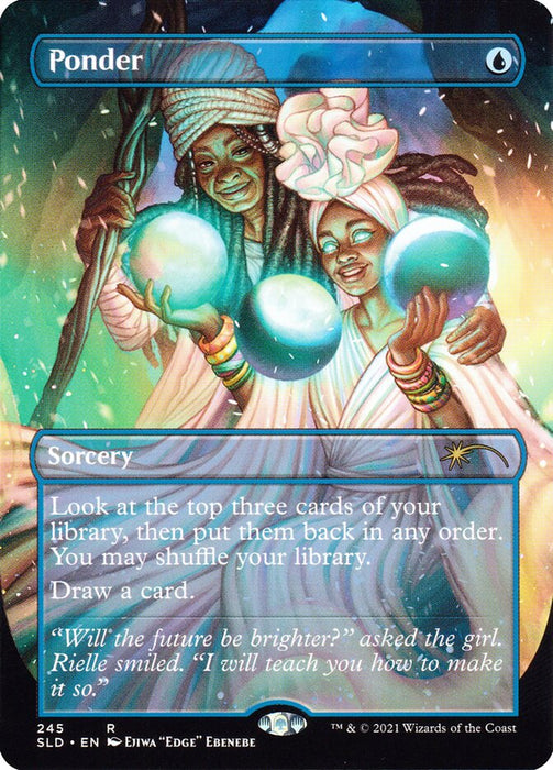 Ponder - Borderless - Full Art - Inverted (Foil)