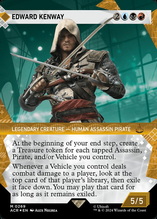 Edward Kenway - Borderless - Legendary- Showcase- Textured (Foil)