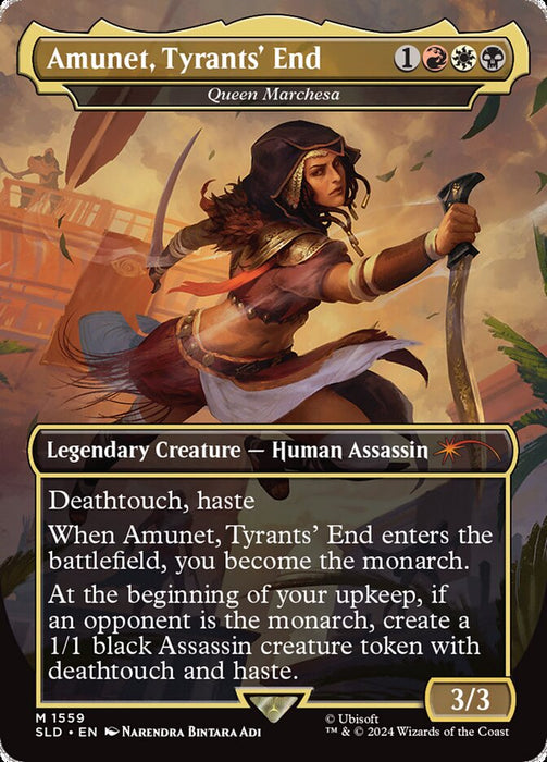 Amunet, Tyrants' End - Queen Marchesa - Borderless - Full Art - Inverted - Legendary (Foil)