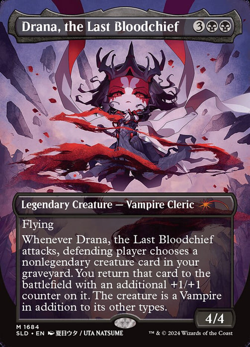 Drana, the Last Bloodchief - Borderless - Full Art - Legendary - Inverted (Foil)