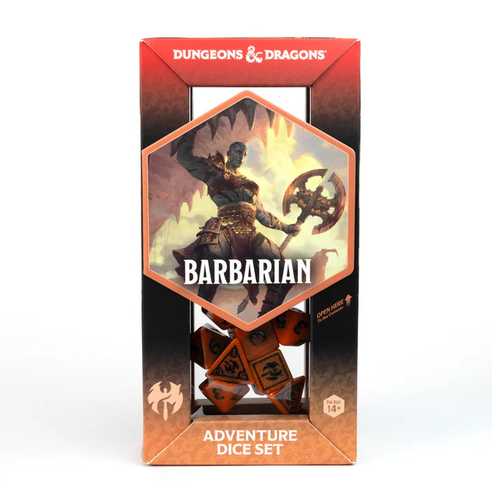 Dungeons & Dragons Adventure Dice - Barbarian: Orange | Sirius Dice