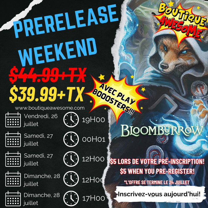 Awesome Bloomburrow Prerelease Weekend! - July 26-28 2024