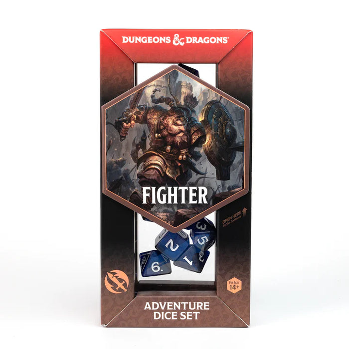 Dungeons & Dragons Adventure Dice Set - Fighter: Blue | Sirius Dice