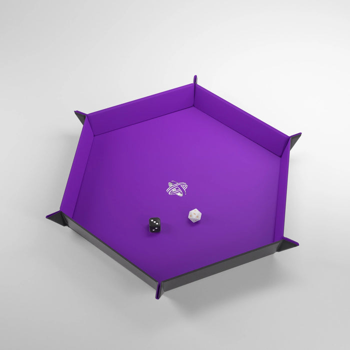 Gamegenic Magnetic Dice Tray - Hexagonal (Black/Purple)