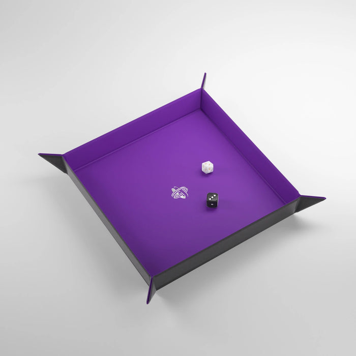 Gamegenic Magnetic Dice Tray - Square (Black/Purple)