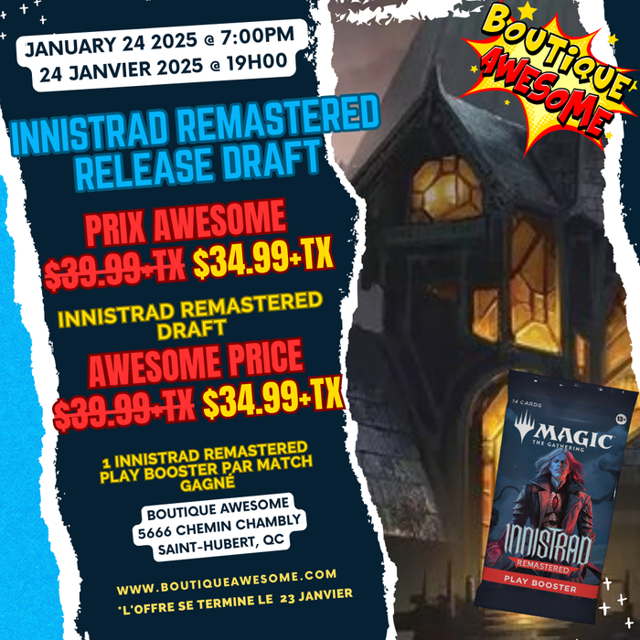 Innistrad Remastered Launch Party Draft! - Vendredi 24 janvier 2025 @ 19h