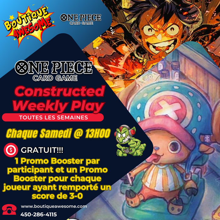 Awesome One Piece Constructed Weekly Play! - Samedi à 13h