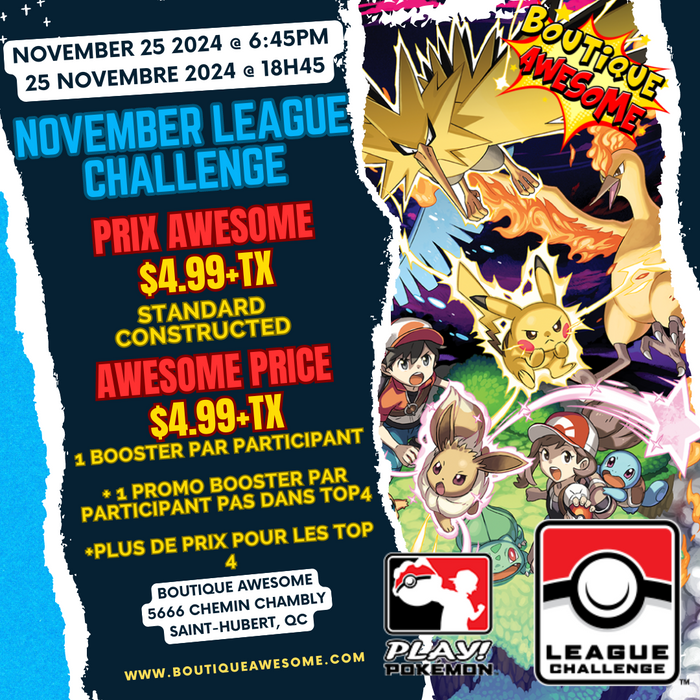 Pokemon League Challenge Nov. 25th, 2024